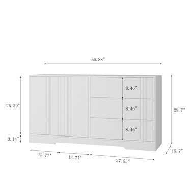 Sideboard Buffet Cabinet With Storage & Adjustable Shelves